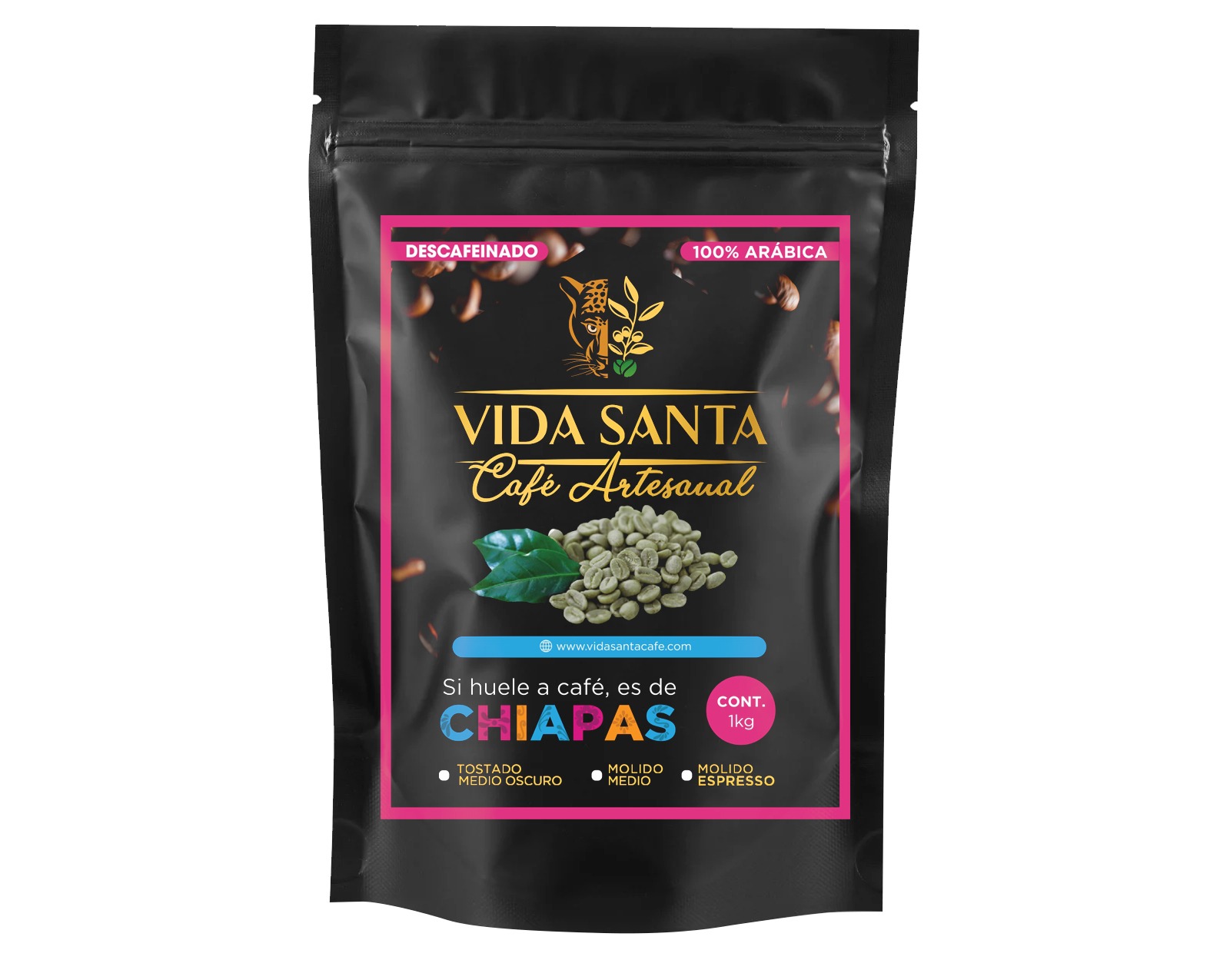 Café de Chiapas | Descafeinado | 1Kg | Proceso Natural